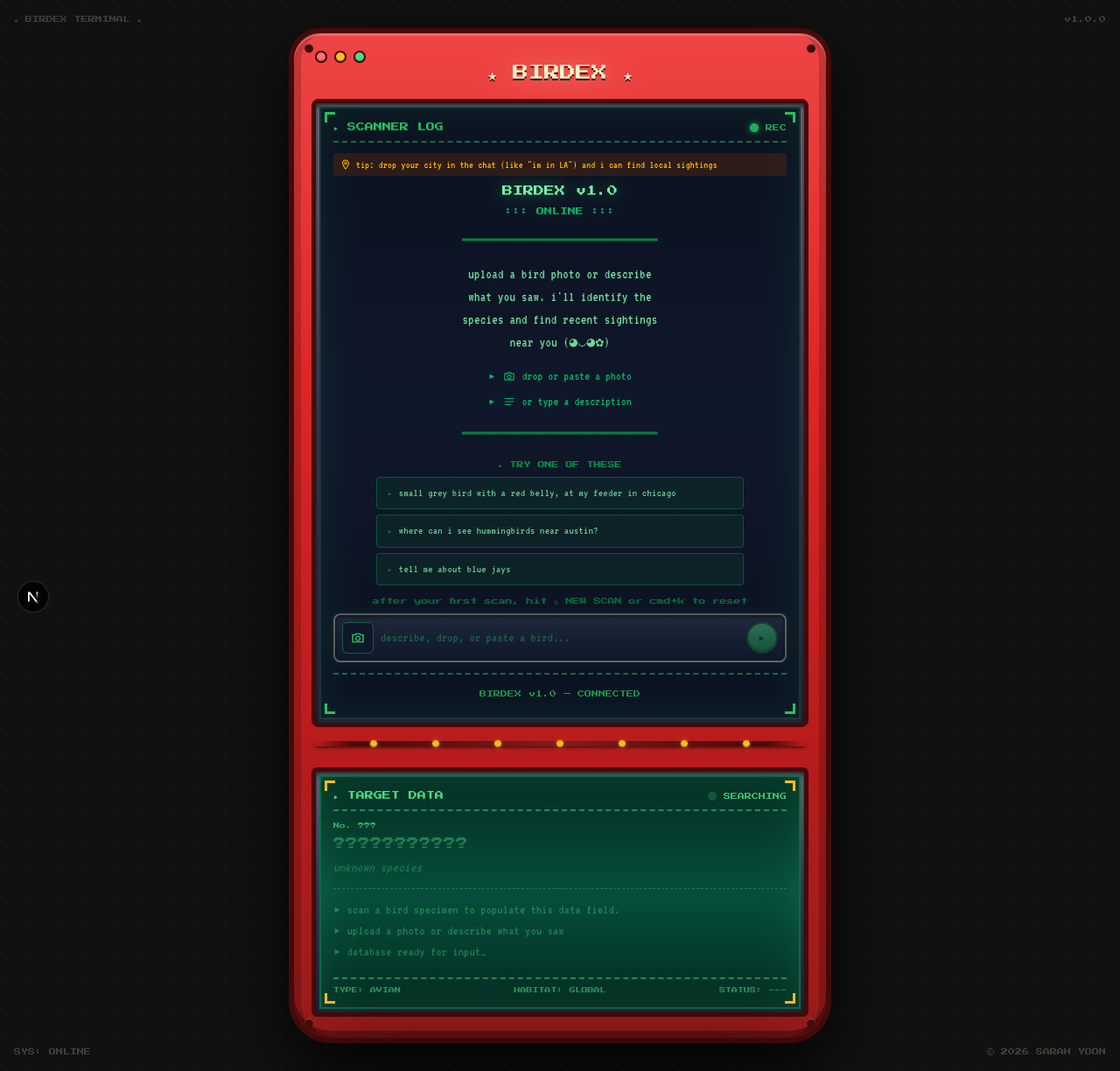 Birdex screenshot